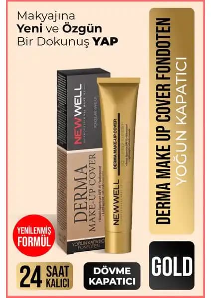New Well Derma Makeup Cover Yoğun Kapatıcı Fondöten: Güçlü Kapatıcılık ve Güneş Koruma Özelliği