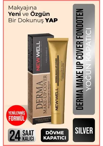New Well Derma Makeup Cover Yoğun Kapatıcı Fondöten Türkiye Menşeli ve Dermatolojik Testli