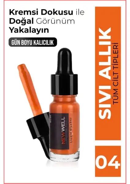 New Well Likit Allık Turuncu Mat Kremsi Form, Çok Yönlü ve Yüksek Pigmentli