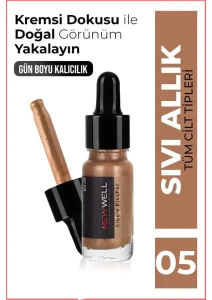 New Well Sıvı Allık No05: Çok Yönlü Doğal ve Parlak Görünüm İçin Gelişmiş Formülasyon
