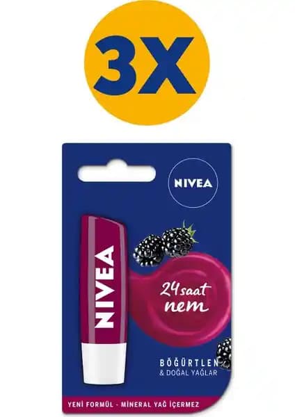 Nivea Böğürtlen Dudak Bakım Kremi: Doğal ve Uzun Süreli Nemlendirici Dudak Koruyucu