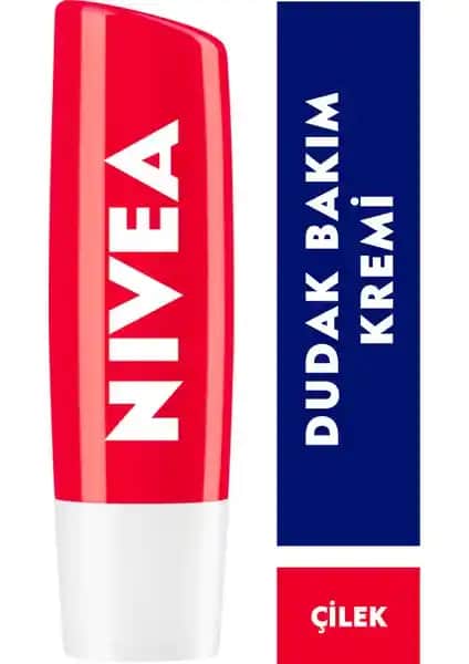 Nivea Çilek Dudak Bakım Kremi ile Dudaklarınızı Nemlendirin ve Parlatın