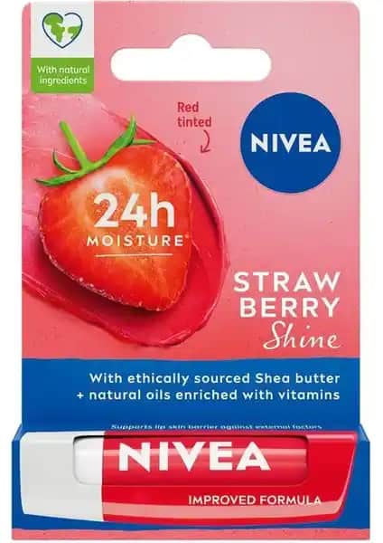 Nivea Dudak Bakım Kremi ve Dudak Parlatıcı Çilek: Nemlendirme ve Doğal Parlaklık Sağlayan Ürün