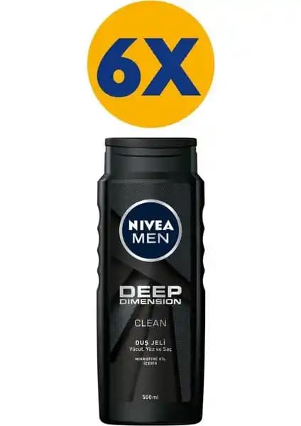 Nivea Men Deep Dimension Duş Jeli Erkekler İçin Çok Yönlü Temizlik ve Ferahlatıcı Kokusu