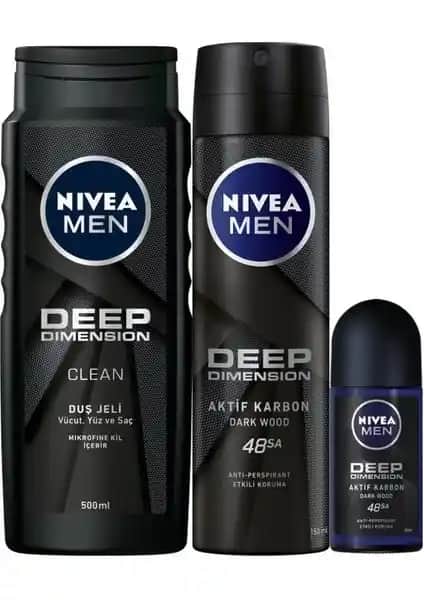 Nivea Men Deep Dimension Erkek Bakım Seti: Çok Yönlü Temizlik ve Ferahlık Sağlayan Çözüm