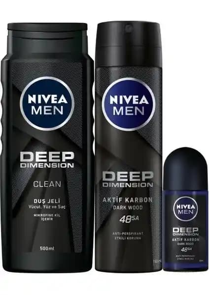 Nivea Men Deep Dimension Erkek Bakım Seti: Çok Yönlü Temizlik ve Ferahlık Sağlayan Çözüm