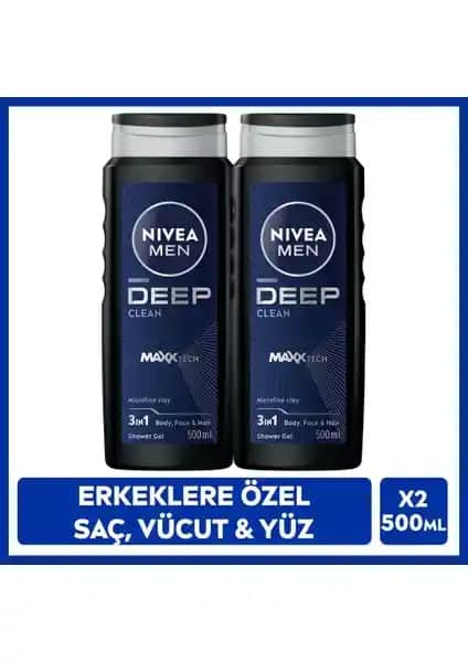 Nivea Men Deep Dimension Erkek Duş Jeli: Güçlü Temizlik ve Ferahlatıcı Koku
