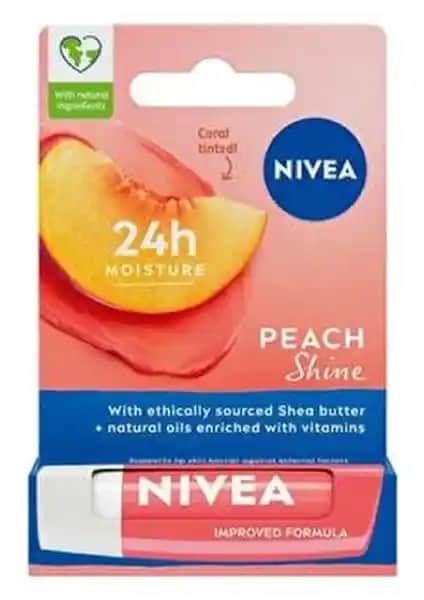 Nivea Peach Shine Dudak Bakım Kremi Doğal Parlaklık ve Nemlendirme Sağlayan Ürün Özellikleri