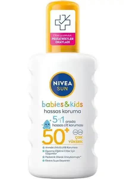 Nivea Sun Babies & Kids Hassas Koruma SPF 50+ Güneş Koruyucu Bebekler ve Çocuklar İçin Güvenli
