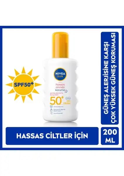 Nivea Sun SPF 50+ Hassas Güneş Koruyucu Sprey: Güçlü ve Güvenilir Hassas Cilt Koruması