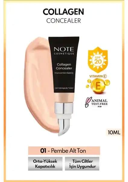 Note Collagen Concealer 01 Göz Çevresi İçin Nemlendirici ve Kırışıklık Azaltıcı Kapatıcı