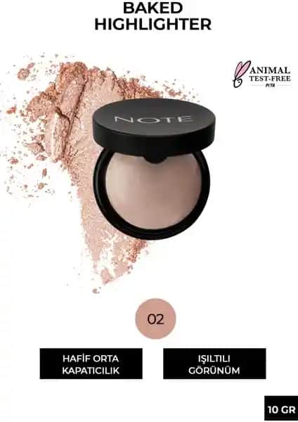 Note Cosmetics Baked Highlighter 02 Sunkiss ile Doğal ve Işıltılı Makyaj Deneyimi