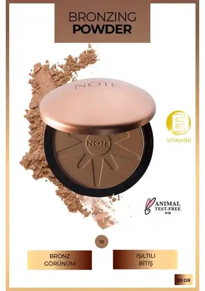 Note Cosmetics Bronzing Powder 10 Bej - Doğal ve Işıltılı Bronzluk Sağlayan Toz Pudra