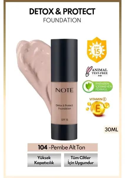 Note Cosmetics Detox & Protect Foundation SPF 15: Yüksek Kapatıcılık ve Cilt Koruma Özellikleri