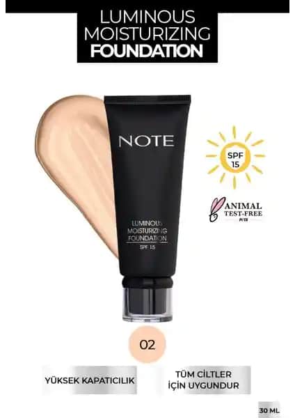Note Cosmetics Luminous Moisturizing SPF 15 Fondöten: Nemli ve Doğal Bir Cilt İçin Uygun Seçenek