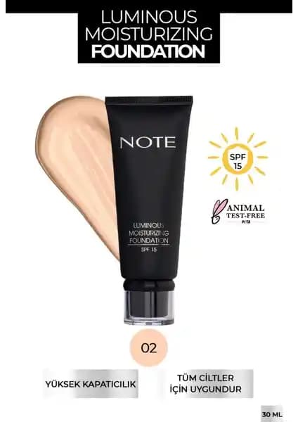 Note Cosmetics Luminous Moisturizing SPF 15 Fondöten: Nemli ve Doğal Bir Cilt İçin Uygun Seçenek