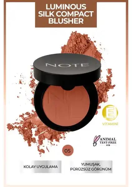 Note Cosmetics Luminous Silk Compact Blusher Desert Rose ile Doğal ve Parlak Güzelliğinizi Vurgulayın