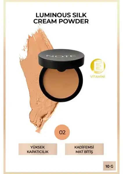 Note Cosmetics Luminous Silk Cream Powder Fondöten: Yüksek Kapatıcılık ve Doğal Görünüm İçin