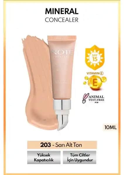 Note Cosmetics Mineral Concealer SPF 15 Göz Altı Kapatıcısı Yoğun ve Doğal Görünüm Sağlar