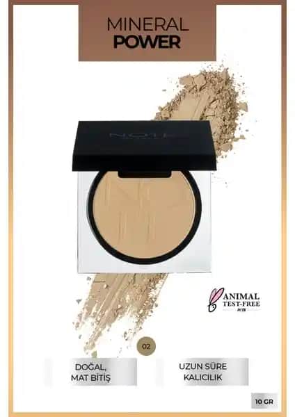 Note Cosmetics Mineral Powder 02 Orta Açık Mat Bitişli Toz Yüz Pudrası Gündelik Kullanım İçin Uygun
