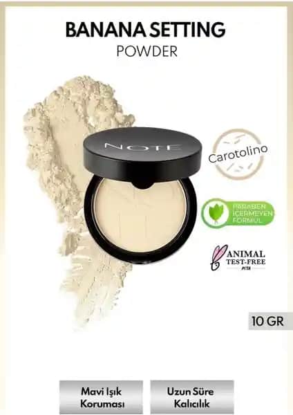 Note Cosmetics Muz Aromalı Mat Makyaj Sabitleyici Toz Pudra ile Doğal ve Kalıcı Makyaj Sonuçları