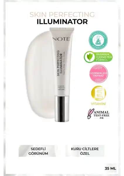 Note Cosmetics Skin Perfecting Illuminator Kuru ve Mat Ciltler İçin Doğal Parlaklık Sağlayan Makyaj Bazı