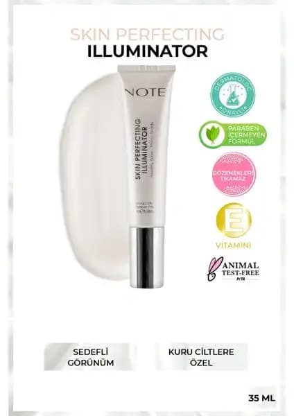 Note Cosmetics Skin Perfecting Illuminator Kuru ve Mat Ciltler İçin Doğal Parlaklık Sağlayan Makyaj Bazı