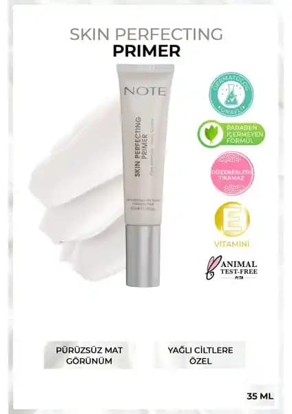 Note Cosmetics Skin Perfecting Primer: Yağlı ve Karma Ciltler İçin Matlaştırıcı ve Çok Yönlü Makyaj Bazı