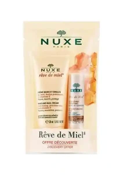 Nuxe Reve De Miel Mini Set: Kuru ve Çatlamış Ciltler İçin Lüks Nemlendirme Çözümü