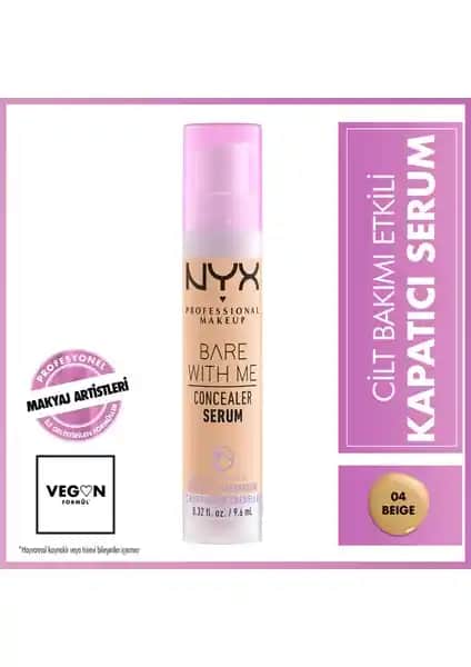 NYX Bare With Me Kapatıcı Serum 04 Beige: Doğal Görünüm ve Uzun Süreli Nemlendirme
