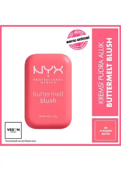 NYX Buttermelt Blush Pembe Rüya Yüksek Pigmentli Kalıcı Krem Allık