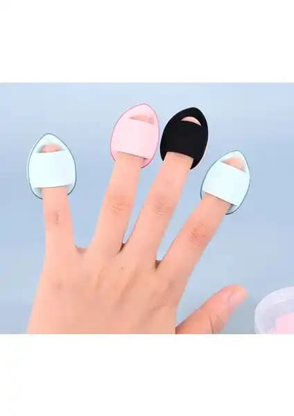 Ocean Mini Puf Parmak Yüz Makyaj Süngeri 4 Adet Çok Amaçlı ve Profesyonel Kullanım İçin