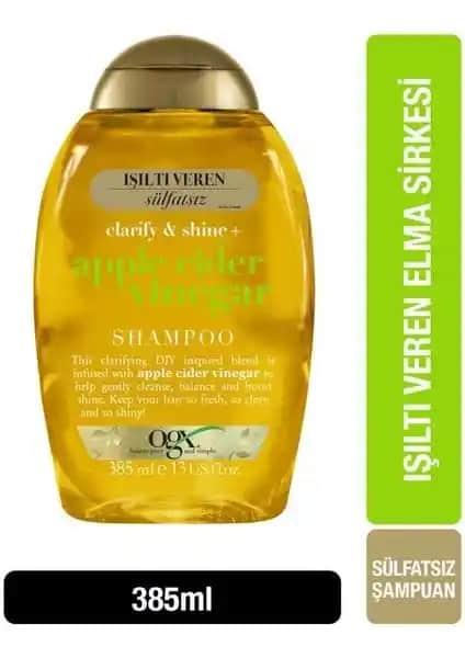 OGX Işıltı Veren Elma Sirkesi Sülfatsız Şampuan Saçlar İçin Doğal ve Etkili Bakım Çözümü