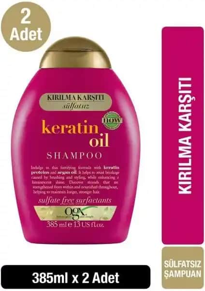 OGX Kırılma Karşıtı Keratin Oil Sülfatsız Şampuan Saç Sağlığını Koruyan ve Güçlendiren Formül