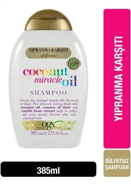 OGX Yıpranma Karşıtı Coconut Miracle Oil Sülfatsız Şampuan İnceleme ve Kullanıcı Yorumları