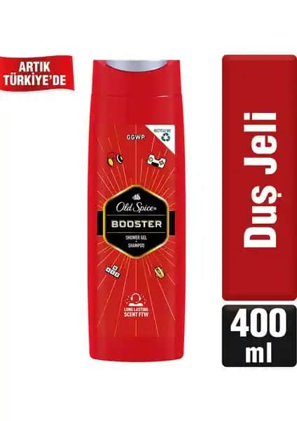 Old Spice Duş Jeli Booster 400 ml ile Ferahlatıcı ve Tazeleyici Temizlik Deneyimi