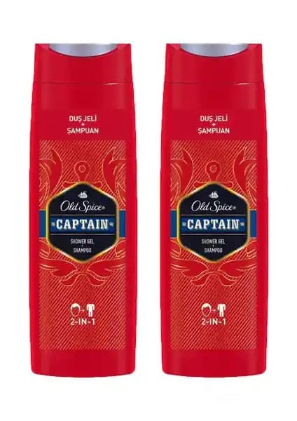 Old Spice Erkek Bakım Ürünleri: Duş Jeli ve Şampuan 400 ml Captain Paketi
