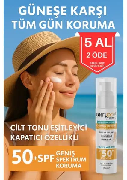 Onfloor Güneş Kremi SPF 50+ Tinted: Yüksek Koruma ve Doğal Görünüm Sunan Güneş Kremi