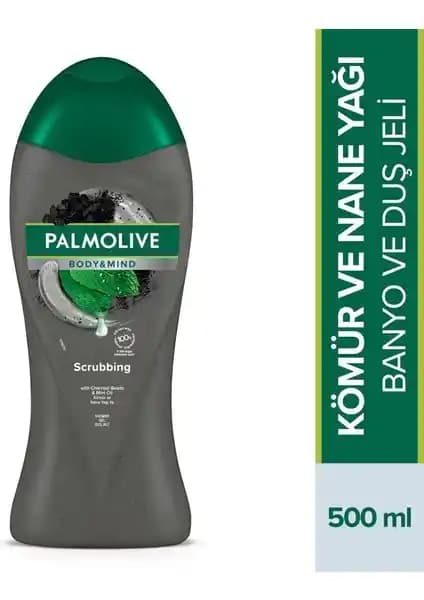 Palmolive Body & Mind Kömür ve Nane Yağı ile Doğal ve Ferahlatıcı Duş Deneyimi