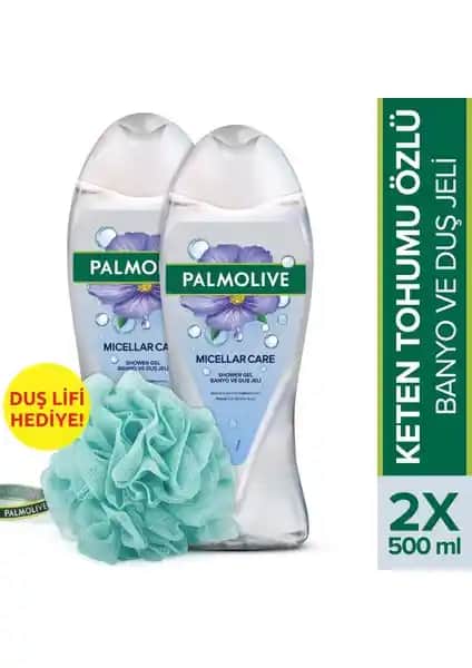 Palmolive Micellar Care Banyo ve Duş Jeli Keten Tohumu Özlü Cilt Temizliği ve Nemlendirme