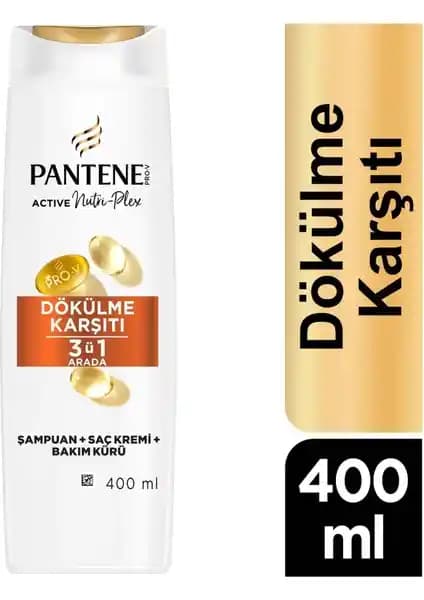 Pantene Dökülme Karşıtı 3'ü 1 Arada Şampuan: Saç Güçlendirme ve Dökülme Azaltıcı Etkiler