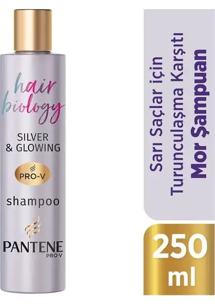 Pantene Hair Biology Turunculaşma Karşıtı Mor Şampuan Saç Renk Koruma ve Parlaklık Sağlar
