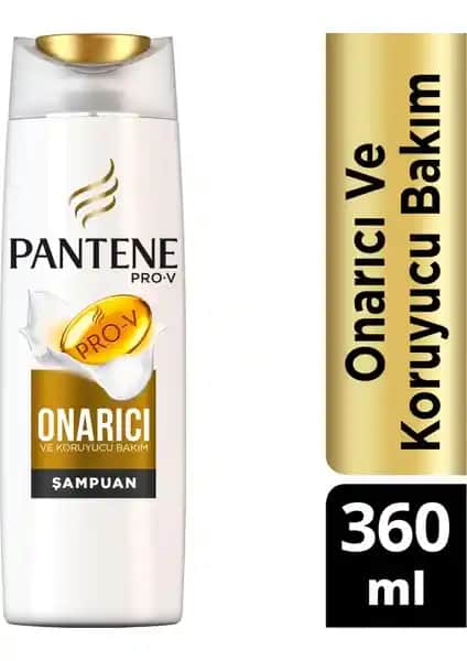 Pantene Onarıcı ve Koruyucu Bakım Şampuanı Saçları Güçlendiren ve Parlaklık Veren Formül