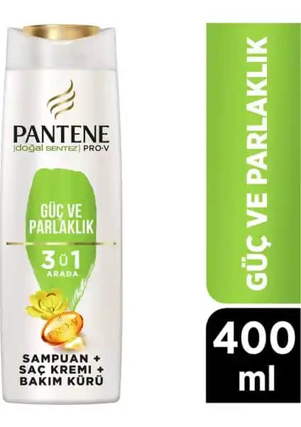Pantene Pro-V Güç ve Parlaklık 3'ü 1 Arada Şampuan ile Sağlıklı ve Parlak Saçlara Ulaşın
