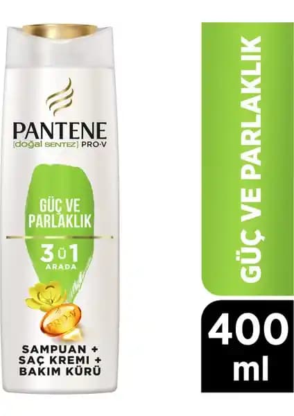 Pantene Pro-V Güç ve Parlaklık 3'ü 1 Arada Şampuan ile Sağlıklı ve Parlak Saçlara Ulaşın