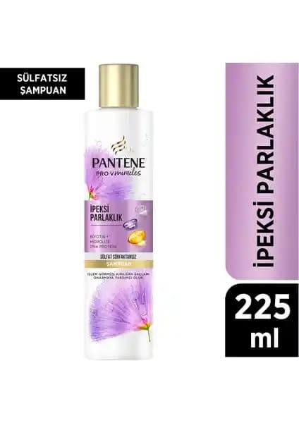 Pantene Pro-V İpeksi Parlaklık Sülfatsız Şampuan 225ML Kuru Saçlar İçin Etkili Bakım