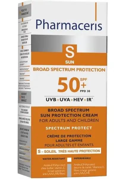 Pharmaceris Geniş Spektrum SPF 50+ Hassas ve Kuru Ciltler İçin Güvenilir Güneş Koruyucu Krem