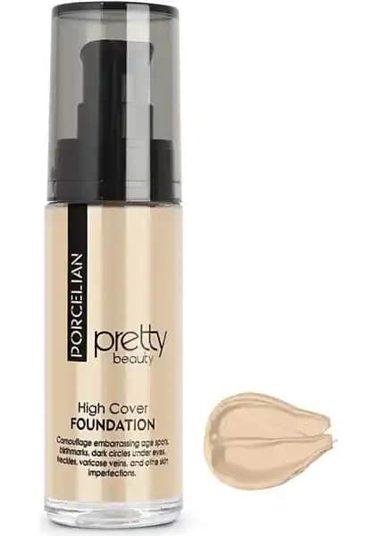 Pretty Beauty High Cover Yüksek Kapatıcı Porselen Fondöten No:1 PB:104-1 Özellikleri ve Kullanımı