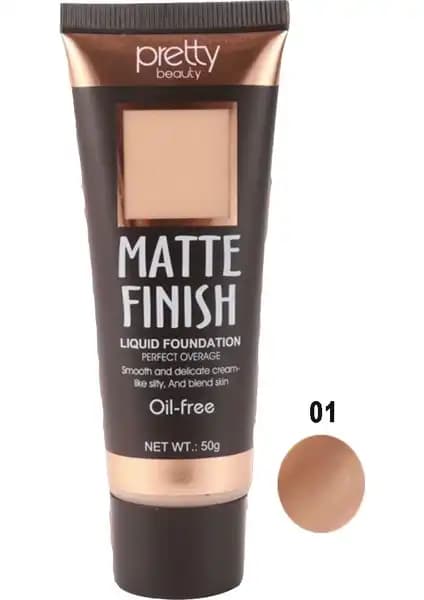 Pretty Beauty Matte Finish Fondöten: Doğal Mat Bitiş ve Uzun Süre Dayanıklılık