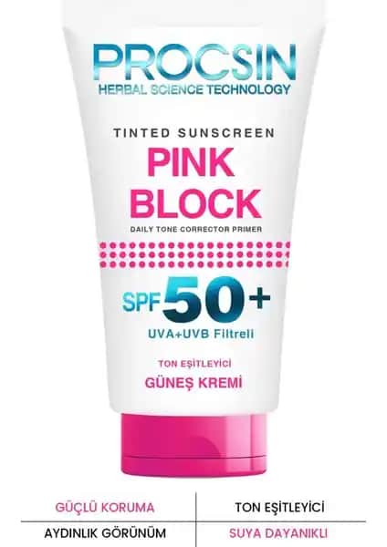 Procsin Pink Block SPF50+ Güneş Kremi: Yüksek Koruma ve Cilt Eşitleme Özellikleri